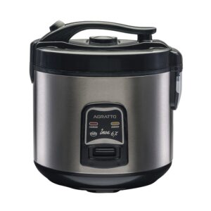 Panela Elétrica Arroz e Legumes Inox 6 Xícaras Visor de Vidro – Agratto PAI6X